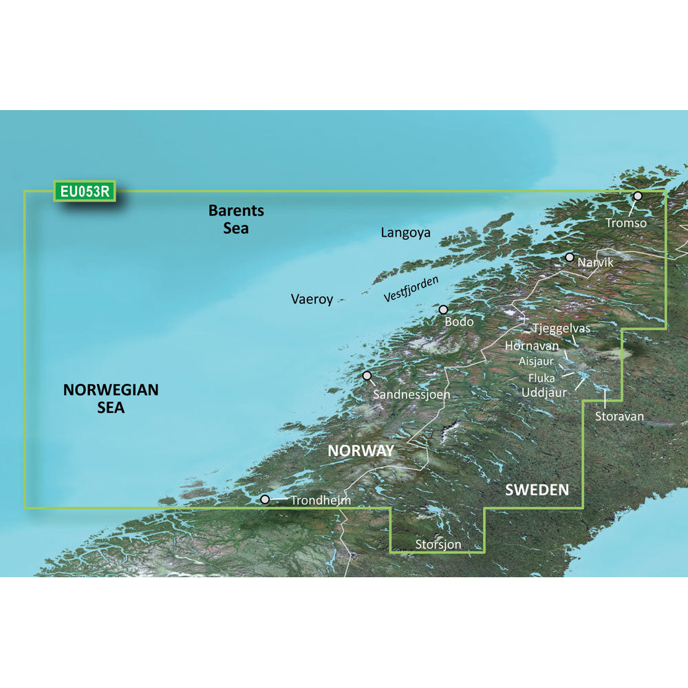 Tri-Water Marine | Garmin BlueChart g3 HD - HXEU053R - Trondheim - Tromso - microSD/SD [010-C0789-20]