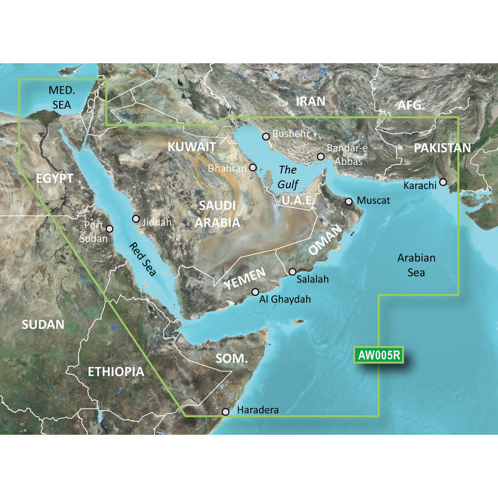 Tri-Water Marine | Garmin BlueChart g3 HD - HAW005R - The Gulf Red Sea - microSD/SD [010-C0924-20]