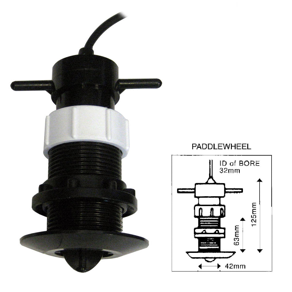 Tri-Water Marine | Clipper Speed Log Paddle Wheel Unit Complete with Thru Hull Fitting [CLZ-PWU]