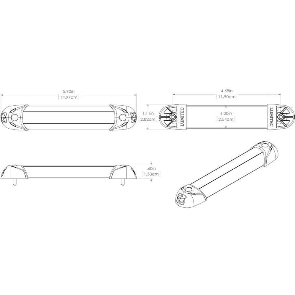 Tri-Water Marine | Lumitec MiniRail2 6" Light - White Non Dimming [101078]