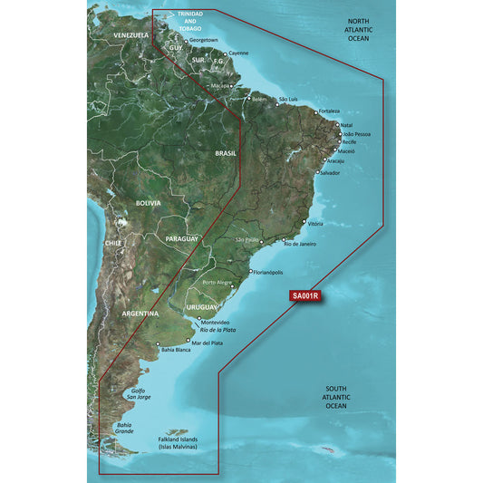 Tri-Water Marine | Garmin BlueChart g3 HD - HXSA001R - South America East Coast - microSD/SD [010-C1062-20]