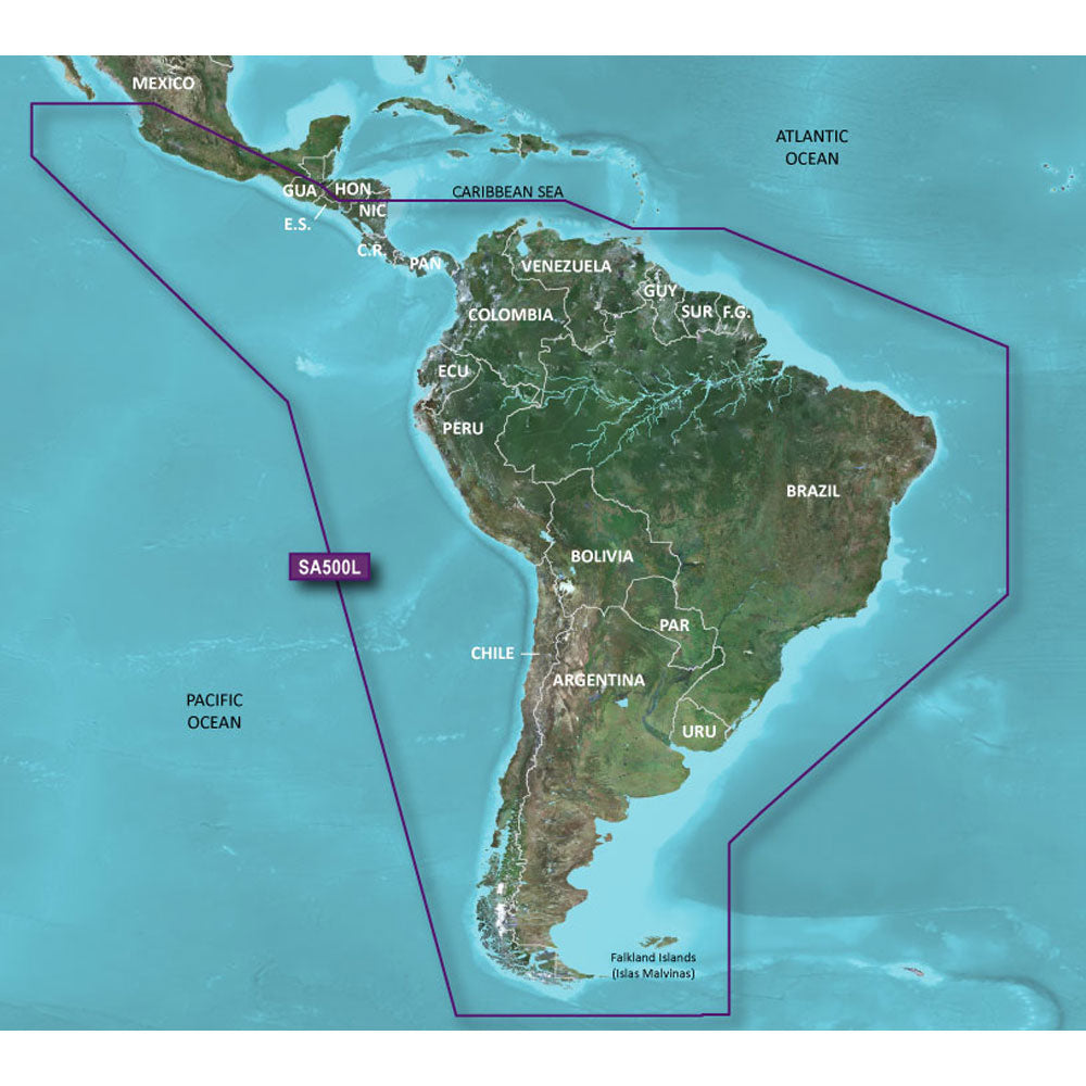 Tri-Water Marine | Garmin BlueChart g3 HD - HXSA600X - South America - microSD/SD [010-C1067-20]