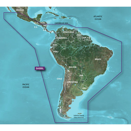 Tri-Water Marine | Garmin BlueChart g3 HD - HXSA600X - South America - microSD/SD [010-C1067-20]