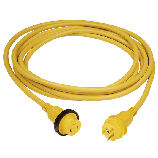 Tri-Water Marine | Marinco 30 Amp PowerCord PLUS Cordset w/Power-On LED - Yellow 50ft [199119]