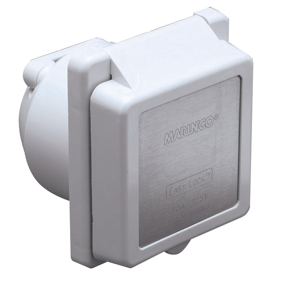 Tri-Water Marine | Marinco 301EL-B 30A Power Inlet - White - 125V [301EL-B]