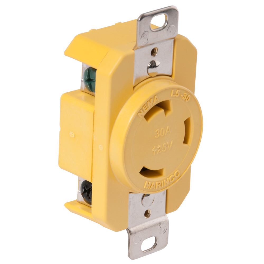 Tri-Water Marine | Marinco 305CRR 30A Receptacle - Yellow - 125V [305CRR]