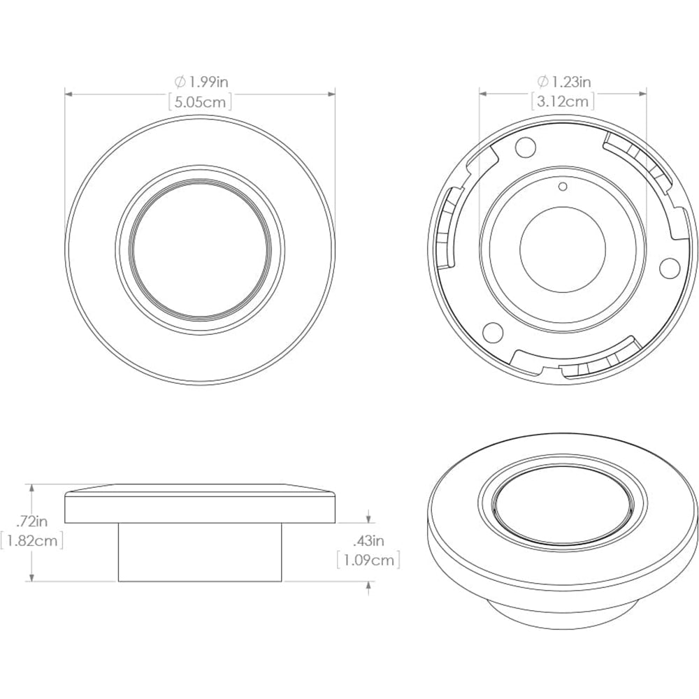 Tri-Water Marine | Lumitec Orbit - Flush Mount Down Light - Brushed Finish - White Non-Dimming [112503]