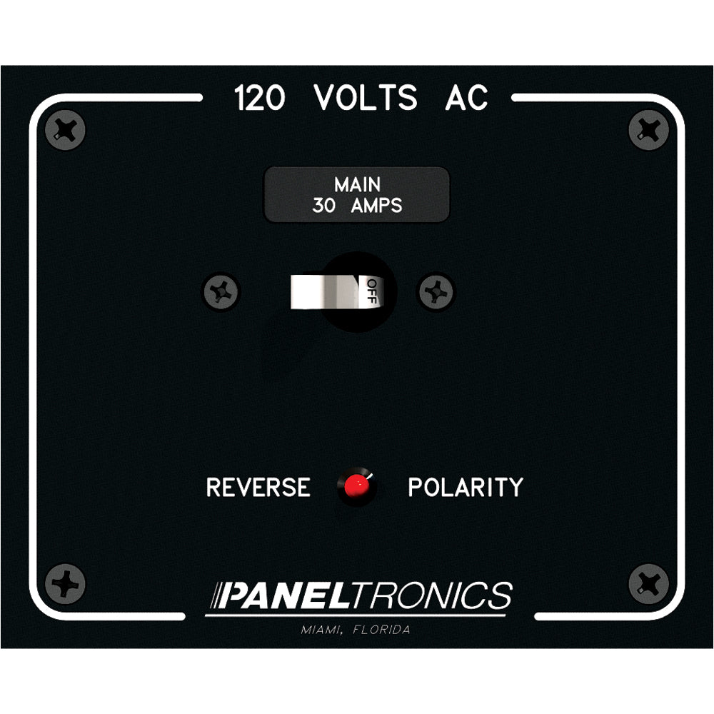 Tri-Water Marine | Paneltronics Standard Panel AC Main Double Pole w/30Amp CB & Reverse Polarity Indicator [9982316B]