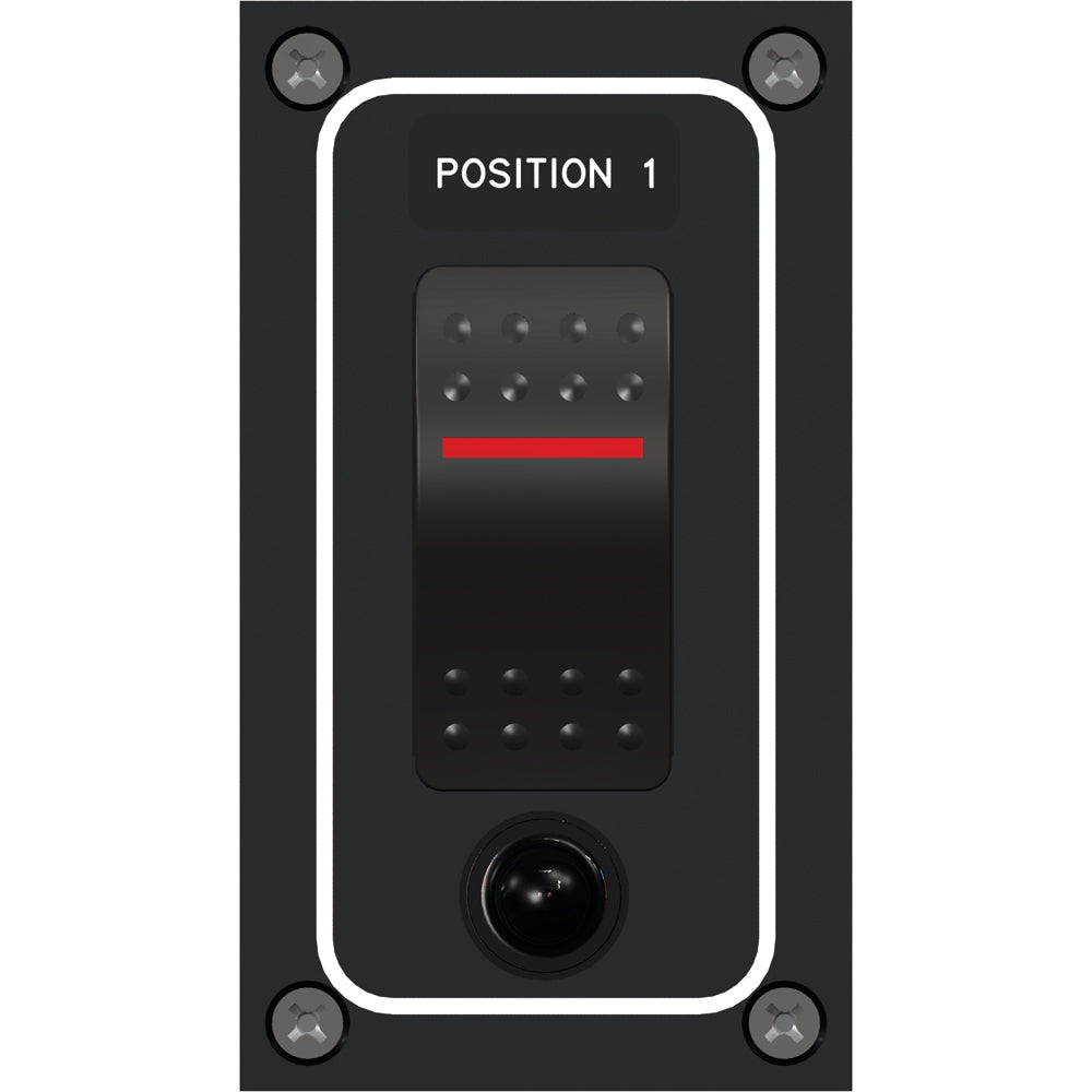 Tri-Water Marine | Paneltronics Waterproof Panel - DC 1-Position Illuminated Rocker Switch & Circuit Breaker [9960021B]