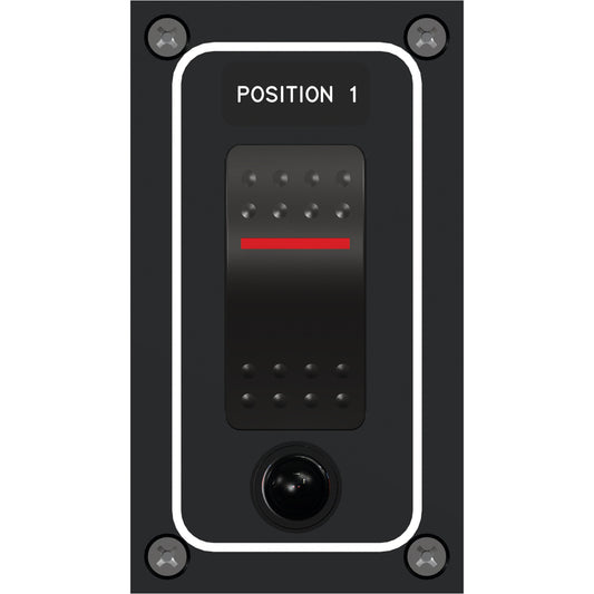 Tri-Water Marine | Paneltronics Waterproof Panel - DC 1-Position Illuminated Rocker Switch & Circuit Breaker [9960021B]