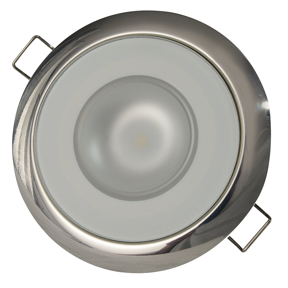 Tri-Water Marine | Lumitec Mirage - Flush Mount Down Light - Glass Finish/Polished SS Bezel - White Non-Dimming [113113]