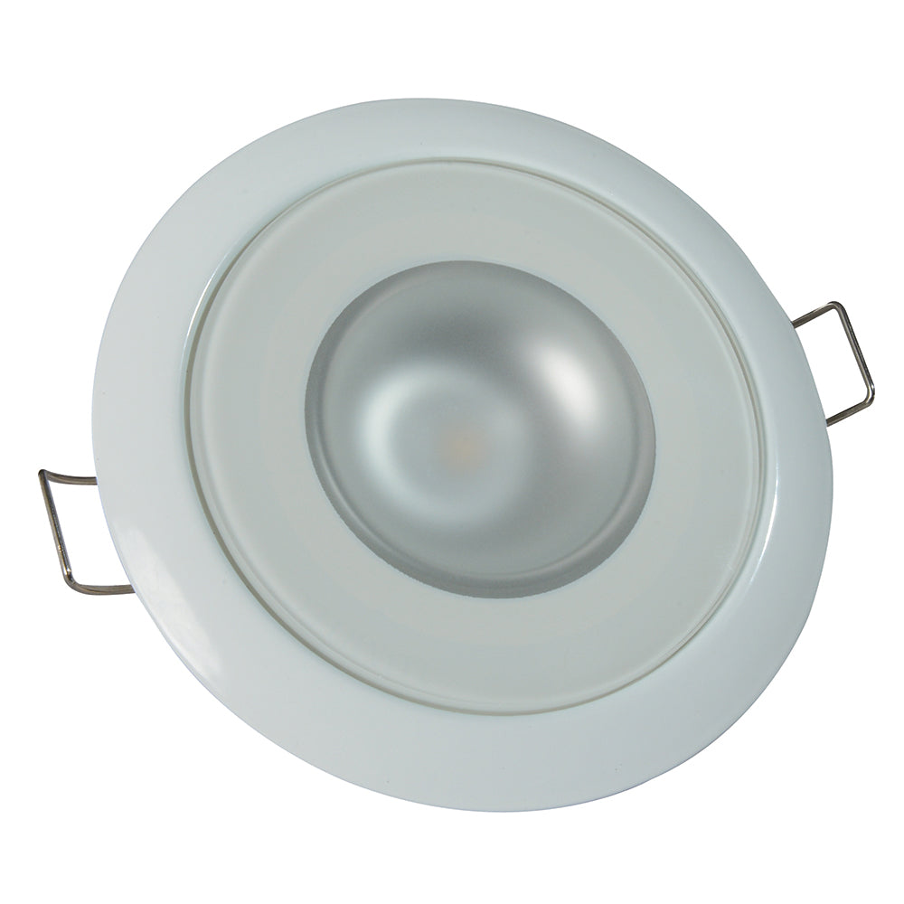 Tri-Water Marine | Lumitec Mirage - Flush Mount Down Light - Glass Finish/White Bezel - 4-Color White/Red/Blue/Purple Non-Dimming [113120]