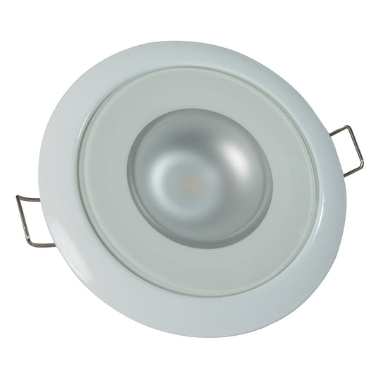 Tri-Water Marine | Lumitec Mirage - Flush Mount Down Light - Glass Finish/White Bezel - 2-Color White/Blue Dimming [113121]