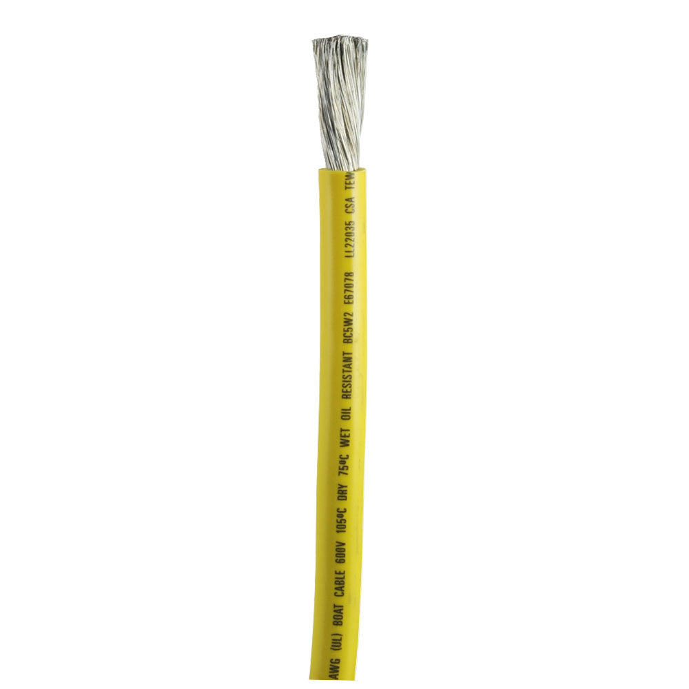 Tri-Water Marine | Ancor Yellow 1/0 AWG Battery Cable - Sold By The Foot [1169-FT]