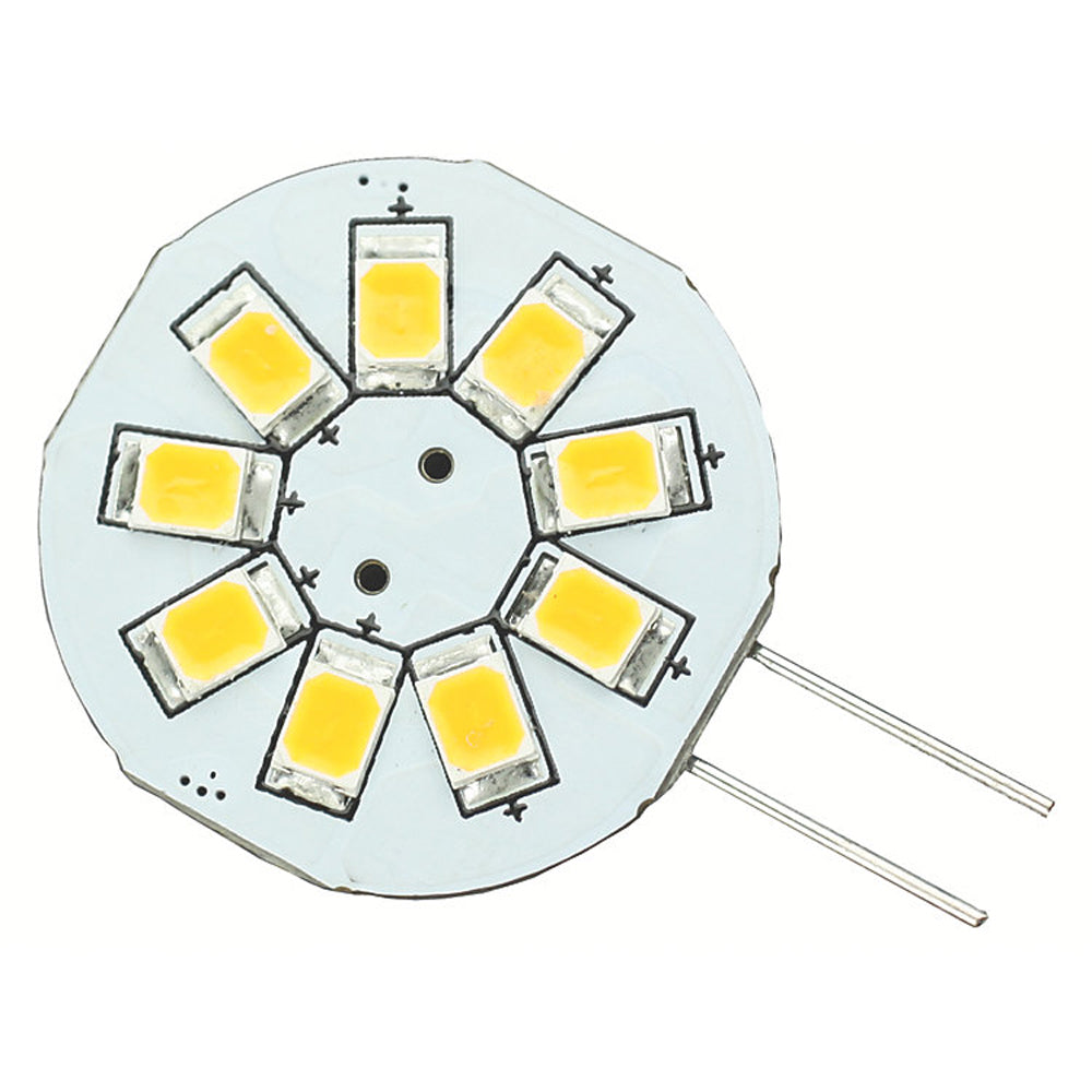 Tri-Water Marine | Lunasea G4 8 LED Side Pin Light Bulb - 12VAC or 10-30VDC/1.2W/123 Lumens - Warm White [LLB-216W-21-00]