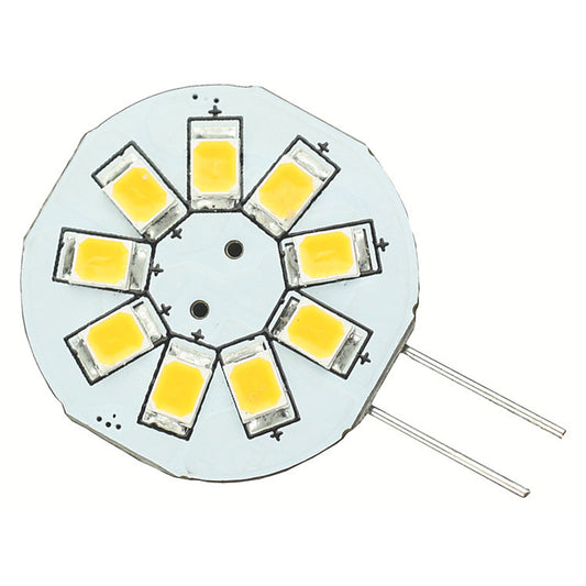 Tri-Water Marine | Lunasea G4 8 LED Side Pin Light Bulb - 12VAC or 10-30VDC/1.2W/123 Lumens - Warm White [LLB-216W-21-00]