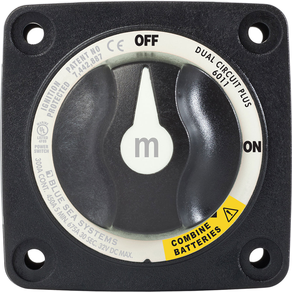 Tri-Water Marine | Blue Sea 6011200 m-Series Battery Switch Dual Circuit Plus - Black [6011200]