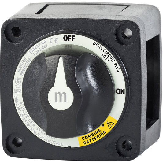 Tri-Water Marine | Blue Sea 6011200 m-Series Battery Switch Dual Circuit Plus - Black [6011200]