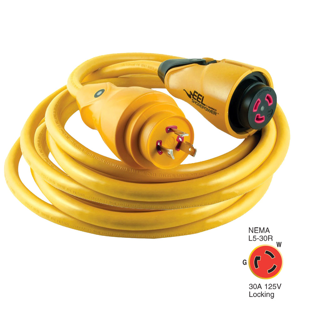 Tri-Water Marine | Marinco CS30-25 EEL 30A 125V Shore Power Cordset - 25' - Yellow [CS30-25]