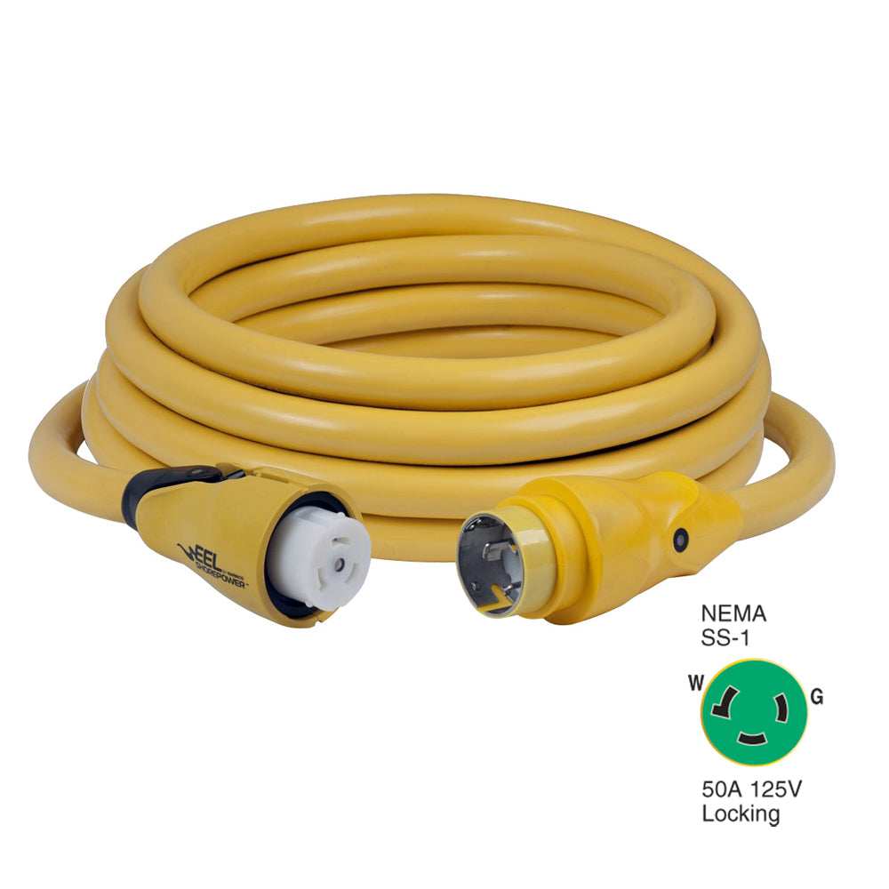 Tri-Water Marine | Marinco CS503-25 EEL 50A 125V Shore Power Cordset - 25' - Yellow [CS503-25]