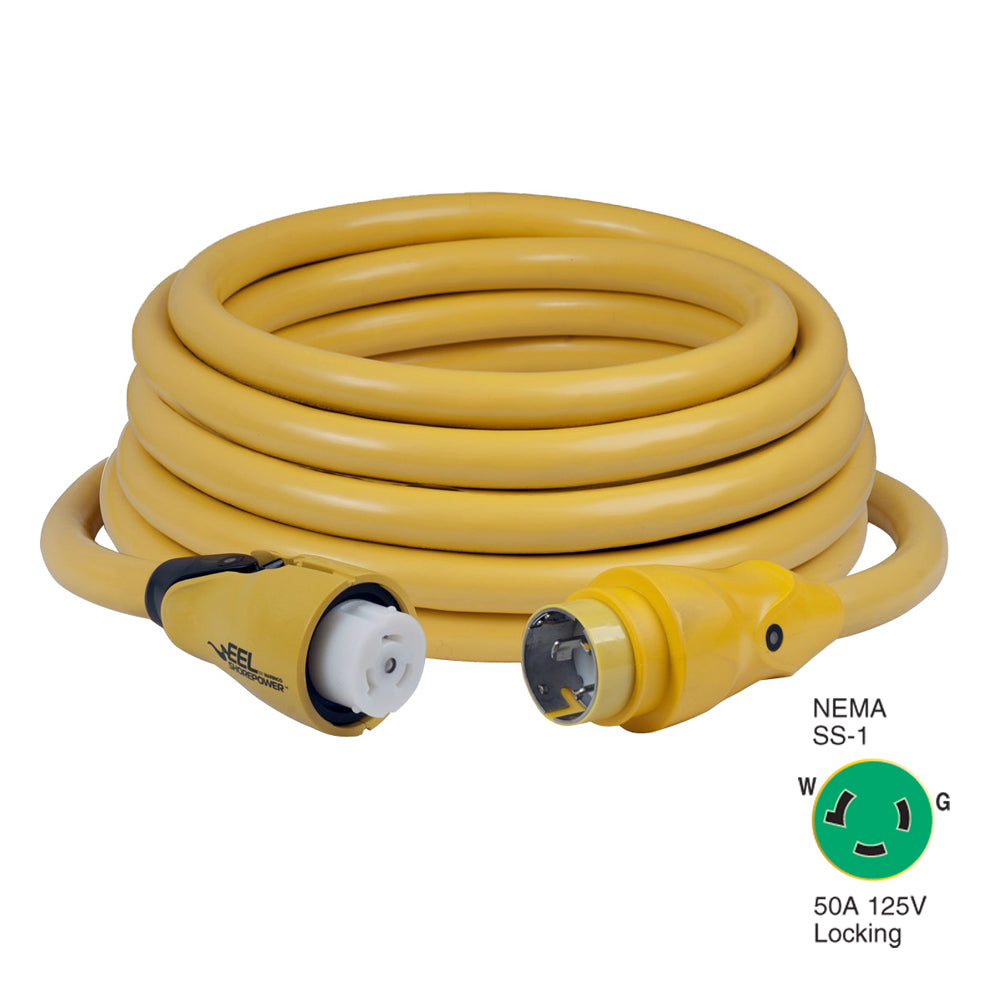 Tri-Water Marine | Marinco CS503-50 EEL 50A 125V Shore Power Cordset - 50' - Yellow [CS503-50]