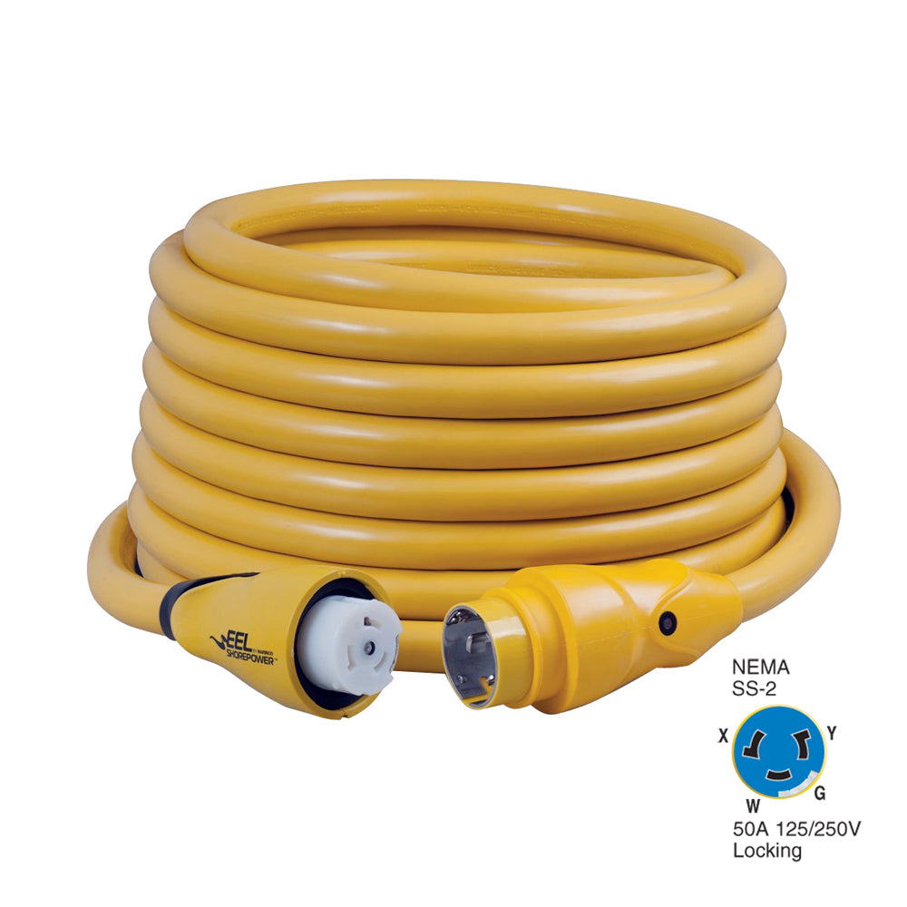 Tri-Water Marine | Marinco CS504-50 EEL 50A 125V/250V Shore Power Cordset - 50' - Yellow [CS504-50]