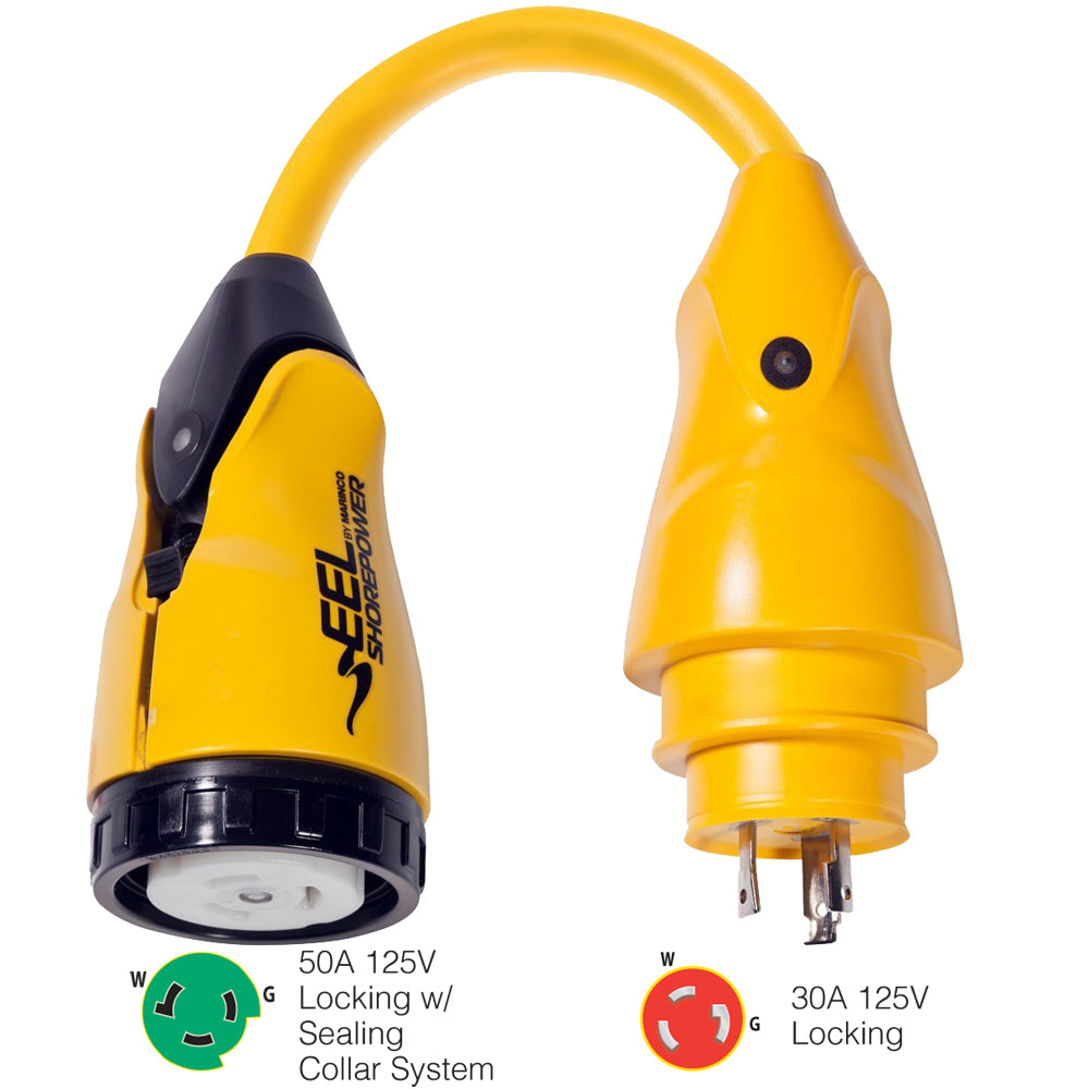 Tri-Water Marine | Marinco P30-503 EEL 50A-125V Female to 30A-125V Male Pigtail Adapter - Yellow [P30-503]