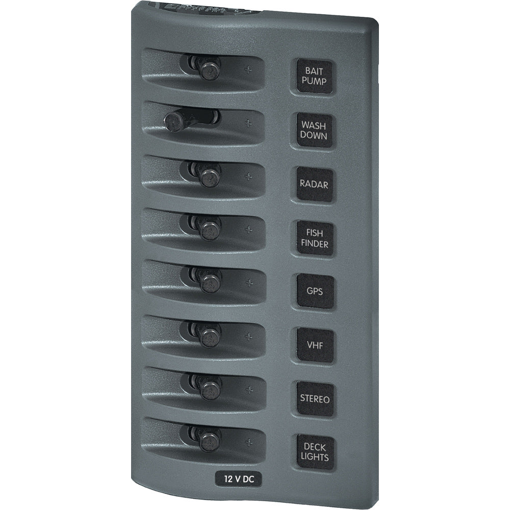 Tri-Water Marine | Blue Sea 4309 WeatherDeck 12V DC Waterproof Switch Panel - 8 Position [4309]