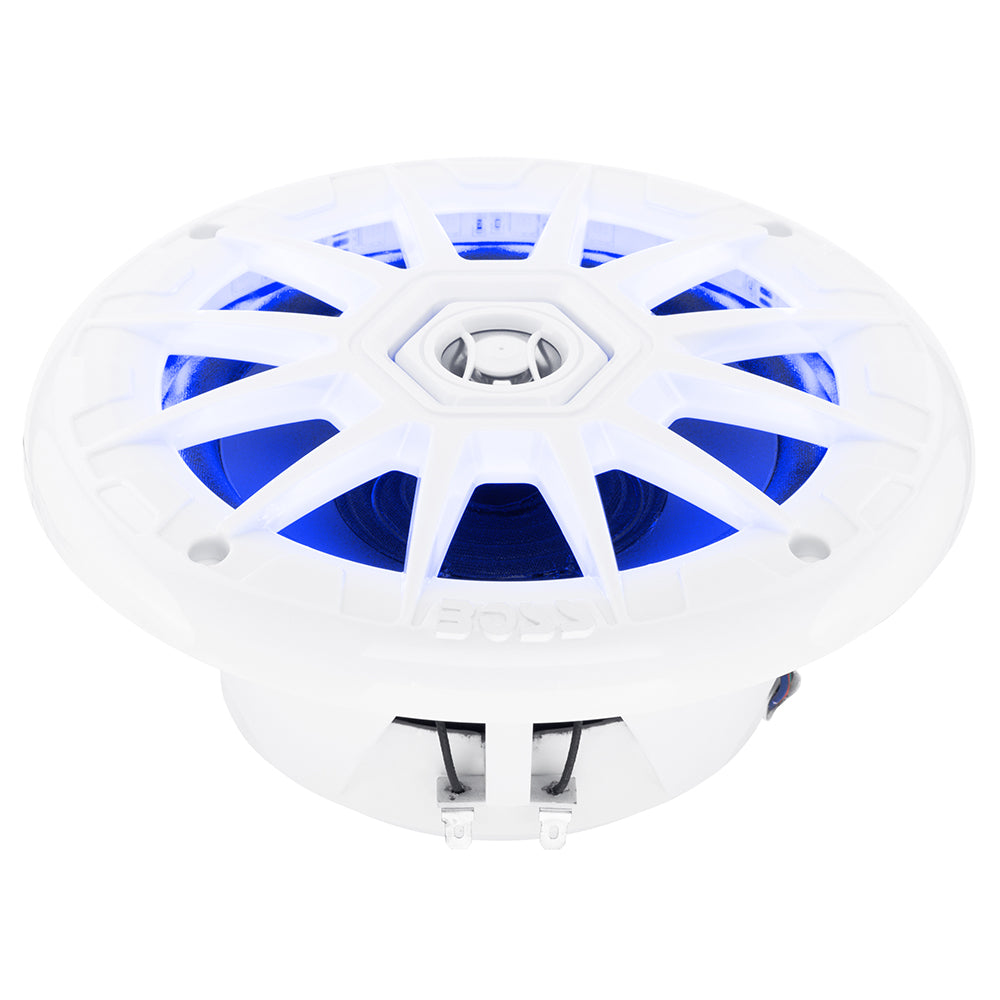 Tri-Water Marine | Boss Audio 6.5" MRGB65 Speakers w/RGB Lighting - White - 200W [MRGB65]