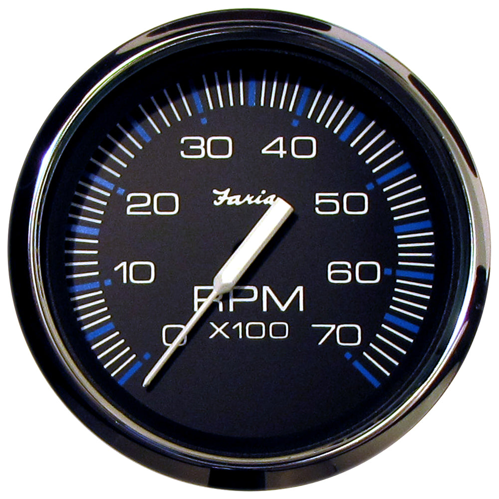 Tri-Water Marine | Faria Chesapeake Black 4" Tachometer - 7000 RPM (Gas) (All Outboards) [33718]