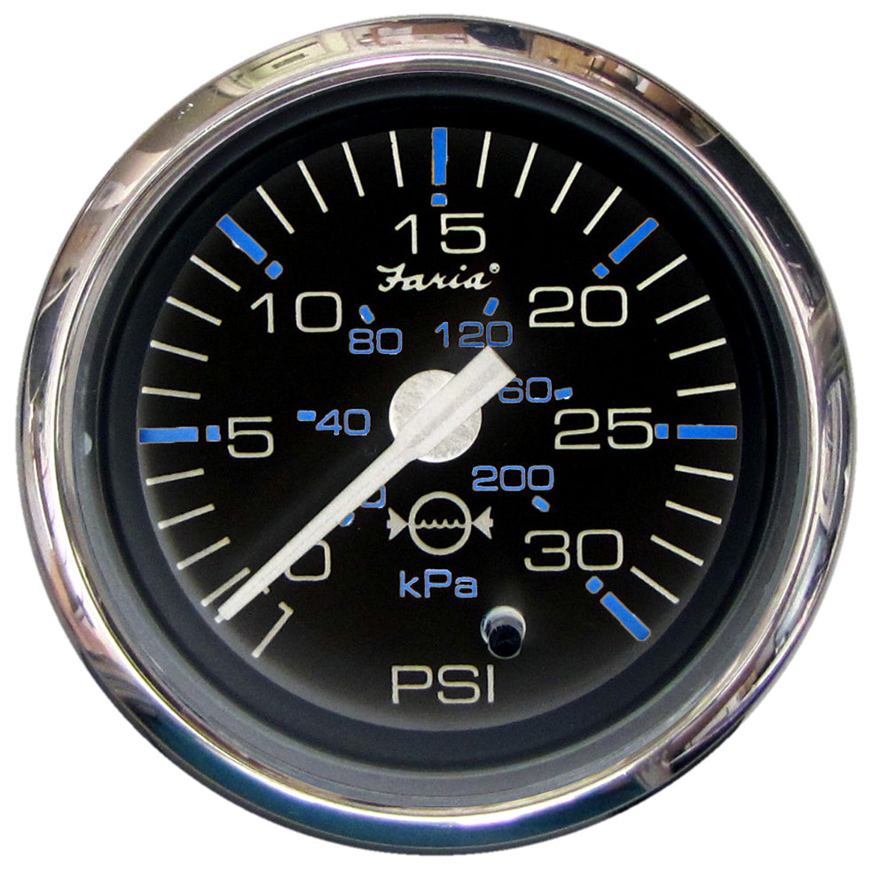 Tri-Water Marine | Faria Chesapeake Black 2" Water Pressure Gauge (30 PSI) [13712]