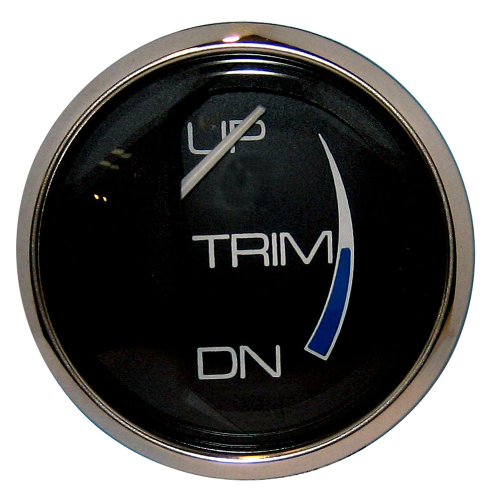 Tri-Water Marine | Faria Chesapeake Black 2" Trim Gauge (Mercury / Mariner / Mercruiser / Volvo DP / Yamaha 01 and newer) [13707]