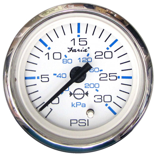 Tri-Water Marine | Faria Chesapeake White SS 2" Water Pressure Gauge (30 PSI) [13812]