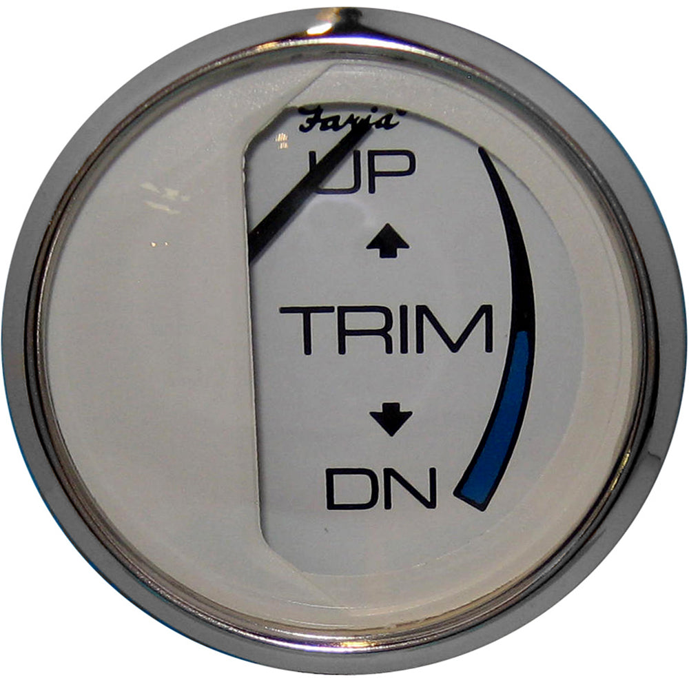 Tri-Water Marine | Faria Chesapeake White SS 2" Trim Gauge (Mercury / Mariner / Mercruiser / Volvo DP / Yamaha - 01 and Newer) [13807]