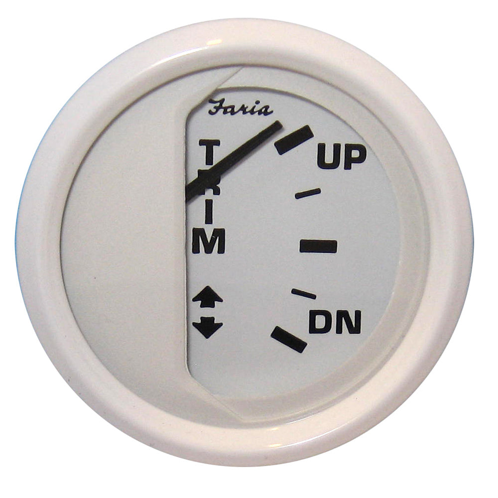 Tri-Water Marine | Faria Dress White 2" Trim Gauge (J/E/Suzuki Outboard) [13123]