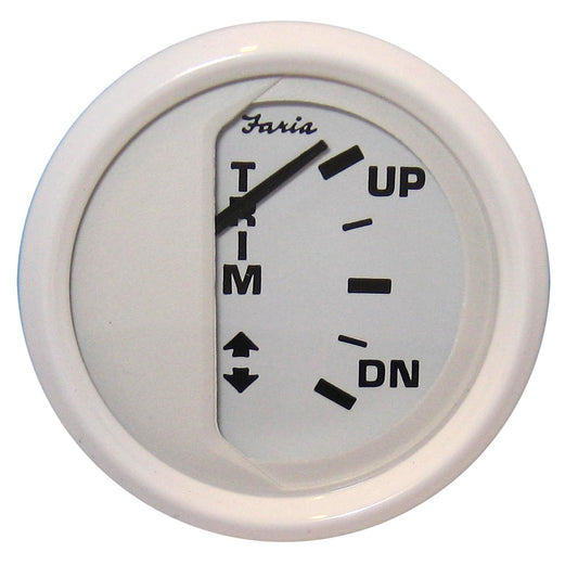 Tri-Water Marine | Faria Dress White 2" Trim Gauge (J/E/Suzuki Outboard) [13123]