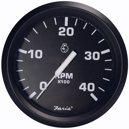 Tri-Water Marine | Faria Euro Black 4" Tachometer - 4000 RPM (Diesel - Magnetic Pick-Up) [32803]