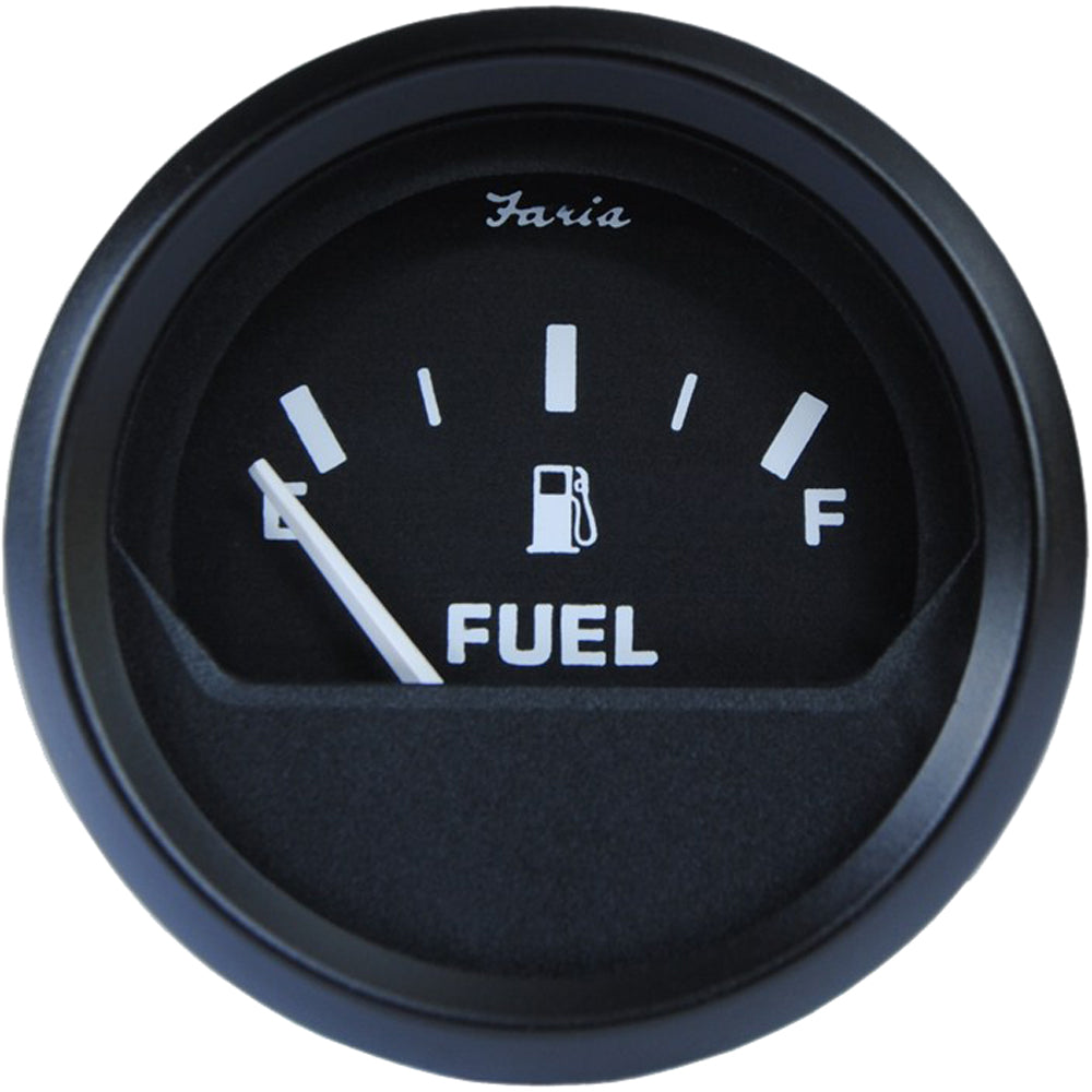 Tri-Water Marine | Faria Euro Black 2" Fuel Level Gauge [12801]