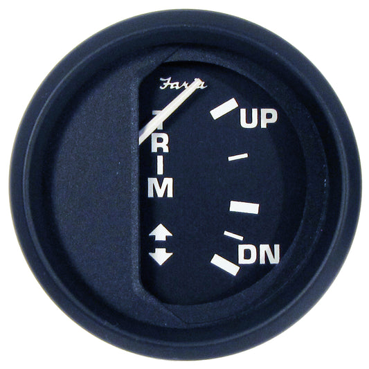 Tri-Water Marine | Faria Euro Black 2" Trim Gauge f/ Mercury / Mariner / Mercruiser / Volvo DP / Yamaha 01 and Newer [12828]