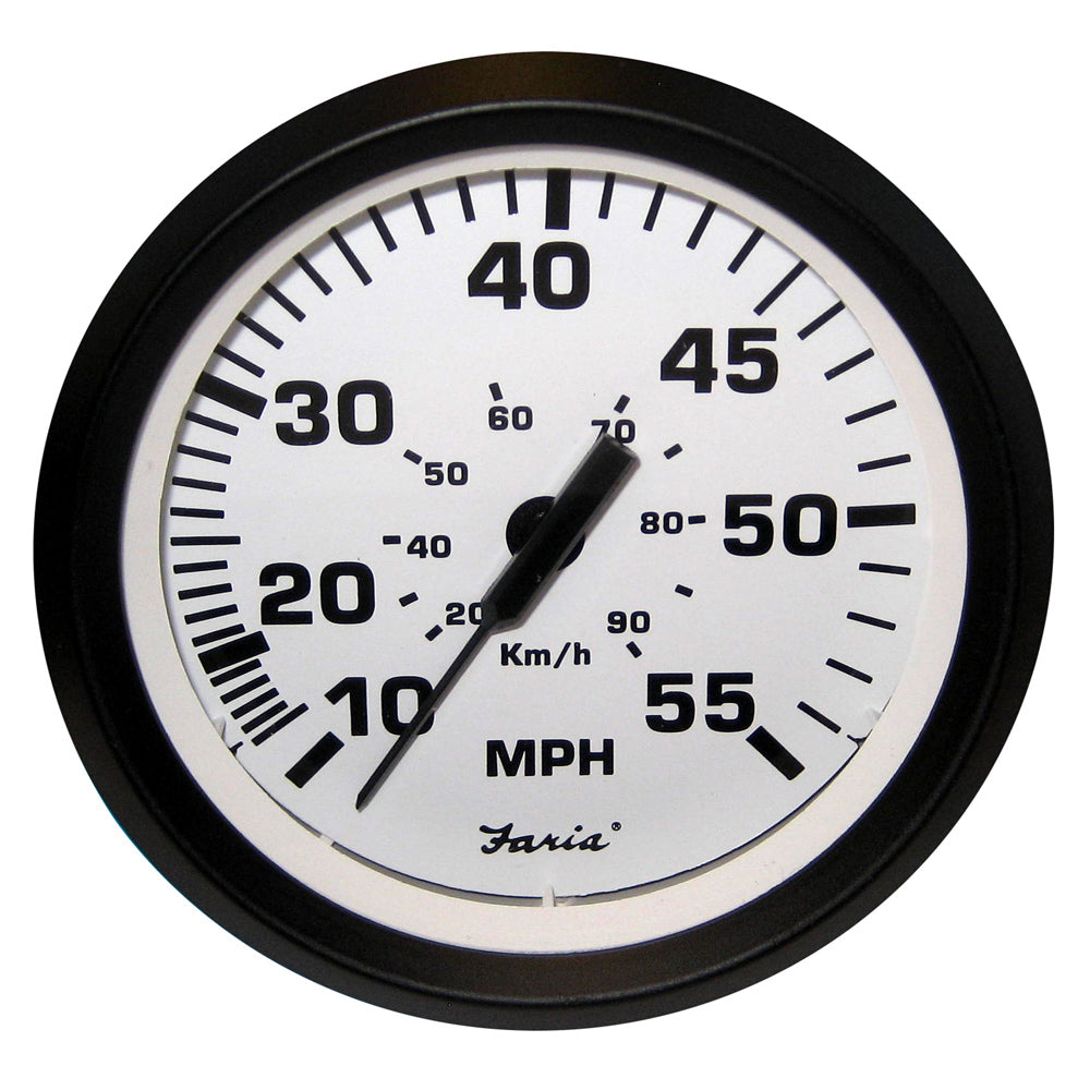 Tri-Water Marine | Faria Euro White 4" Speedometer - 55MPH (Pitot) [32909]