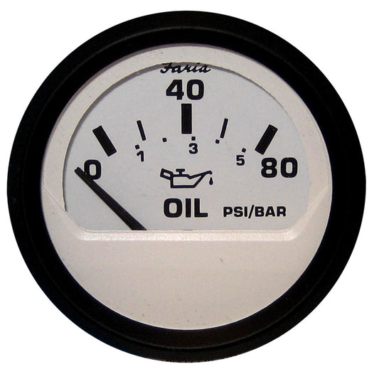 Tri-Water Marine | Faria Euro White 2" Oil Pressure Gauge (80 PSI) [12902]