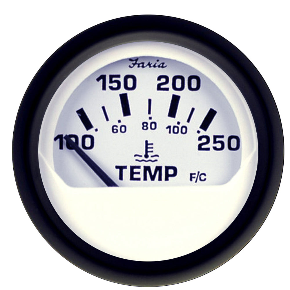 Tri-Water Marine | Faria Euro White 2" Water Temperature Gauge (100-250 DegreeF) [12904]