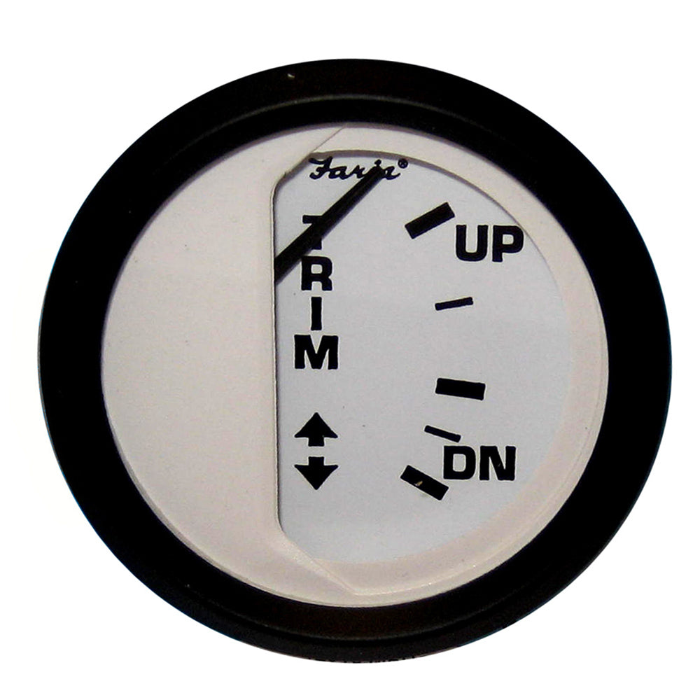 Tri-Water Marine | Faria Euro White 2" Trim Gauge f/ Mercury / Mariner /Mercruiser/Volvo DP/ Yamaha 01 and Newer [12916]