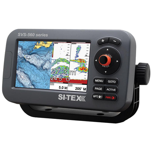 Tri-Water Marine | SI-TEX SVS-560CF Chartplotter - 5" Color Screen w/Internal GPS & Navionics+ Flexible Coverage [SVS-560CF]