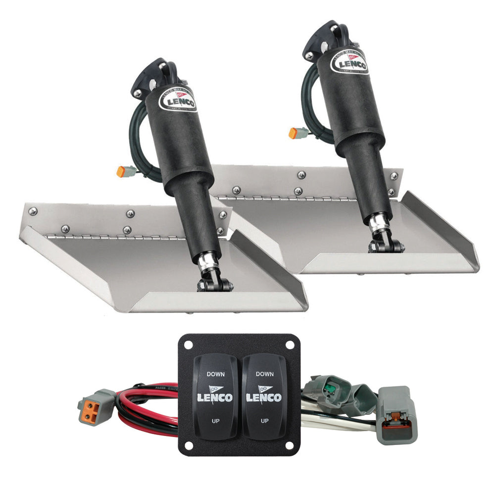 Tri-Water Marine | Lenco 12" x 12" Edge Mount Trim Tab Kit w/Double Rocker Switch Kit [15102-104]