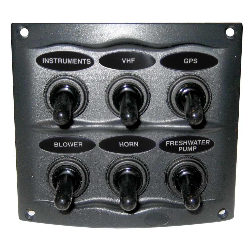 Tri-Water Marine | BEP Waterproof Panel - 6 Switches - Grey [900-6WP]