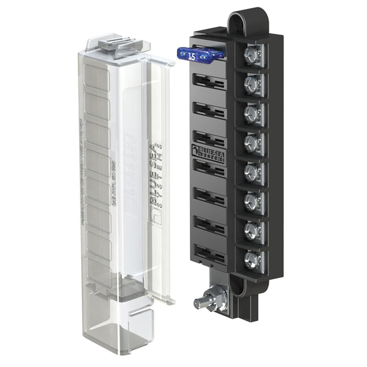 Tri-Water Marine | Blue Sea 5046 ST Blade Compact Fuse Blocks - 8 Circuits w/Cover [5046]