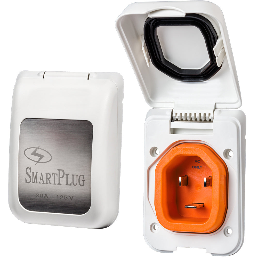 Tri-Water Marine | SmartPlug 30 AMP Male Non-Metallic Inlet Cover - White [BM30PW]