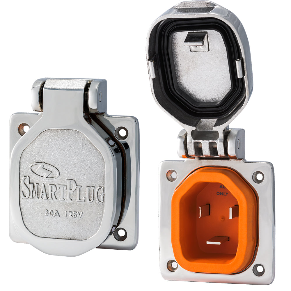 Tri-Water Marine | SmartPlug 30 AMP Male Inlet Cover - Stainless Steel [BM30NT]