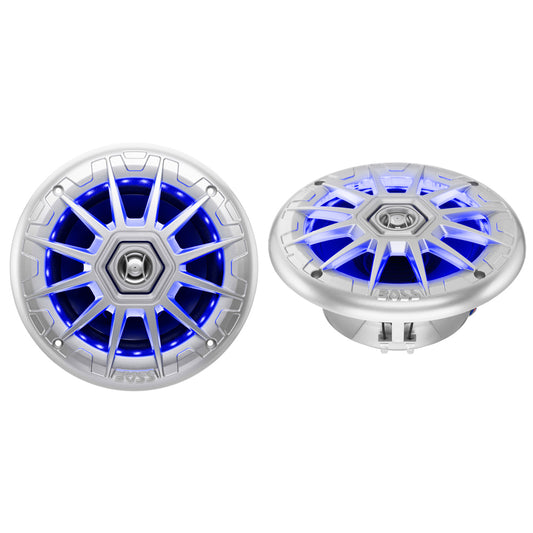 Tri-Water Marine | Boss Audio 6.5" MRGB65S Speakers w/RGB Lighting - Silver - 200W [MRGB65S]